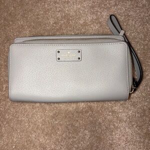 Kate Spade Light Gray Wristlet